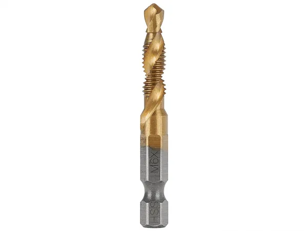 Závitový vrták HSS M6×1 mm s HEX stopkou GEKO G38133