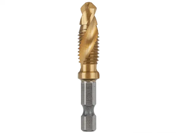 Závitový vrták HSS M10×1,5 mm s HEX stopkou GEKO G38135