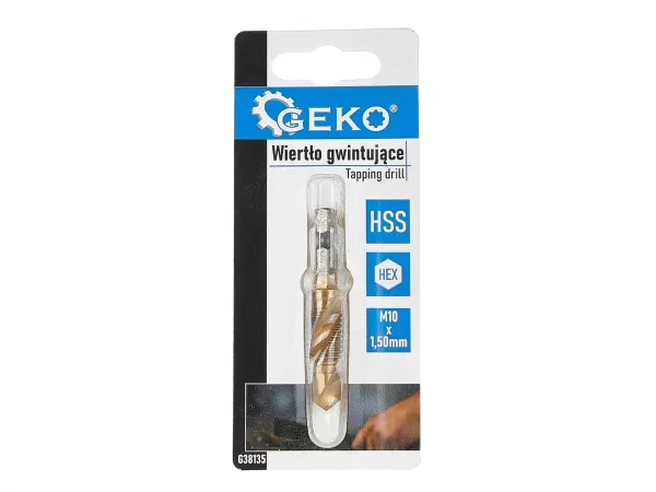 Závitový vrták HSS M10×1,5 mm s HEX stopkou GEKO G38135