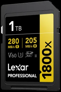 Lexar SDXC Pro 1800x U3 UHS-II R280/W210 (V60) 1TB