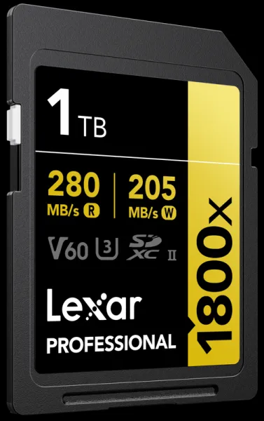 Lexar SDXC Pro 1800x U3 UHS-II R280/W210 (V60) 1TB