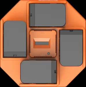 SmallRig 4834 NP-F970 4-kanálová nabíjačka batérie fotoaparátu a súprava 4 batérií