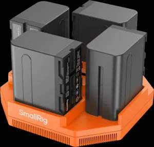 SmallRig 4837 NP-F 4-kanálová nabíjačka batérií pre fotoaparáty
