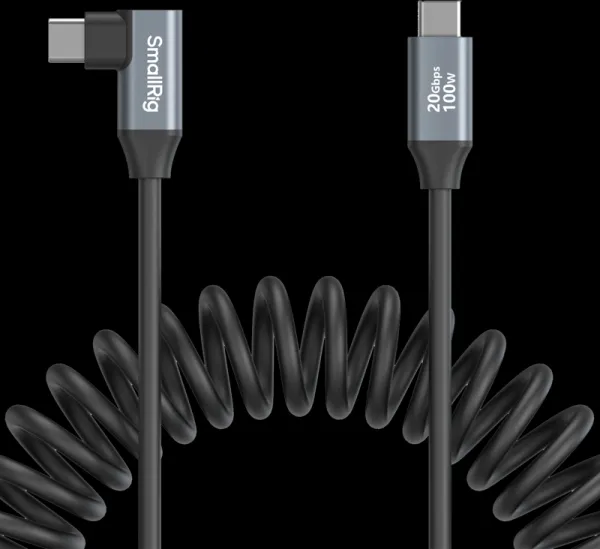 Uhlový stočený dátový kábel SmallRig 4792 USB-C priamy na USB-C