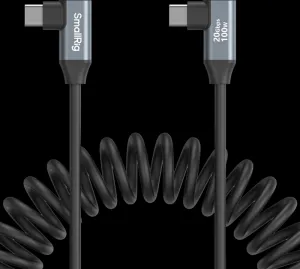 SmallRig 4793 zvinutý dátový kábel USB-C pod uhlom do USB-C