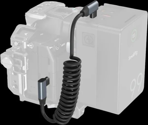 SmallRig 4793 zvinutý dátový kábel USB-C pod uhlom do USB-C