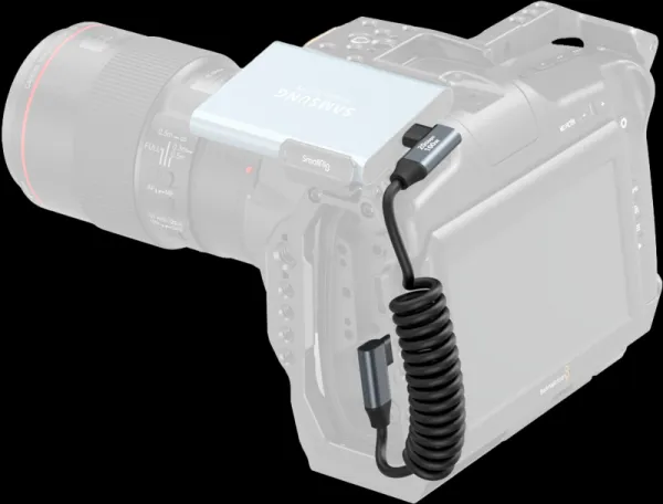 SmallRig 4793 zvinutý dátový kábel USB-C pod uhlom do USB-C