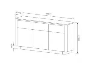 ArtLas Komoda VACCA 163 3D3S