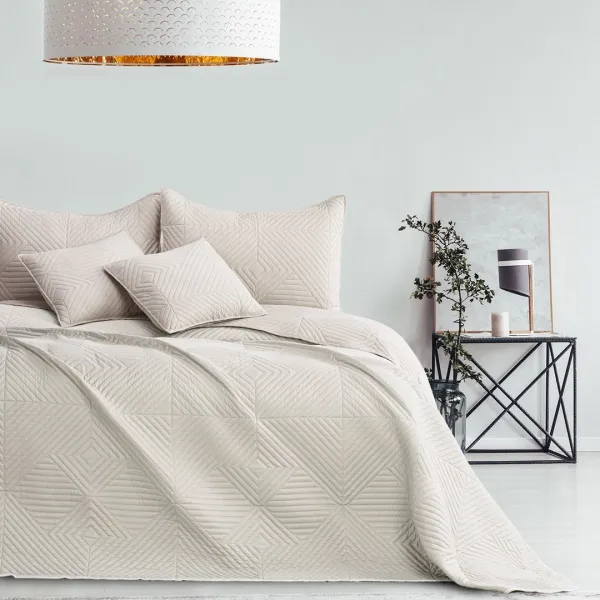 Restilo Prešívaný prehoz na posteľ SOFTA 170x210 béžovo-krémový