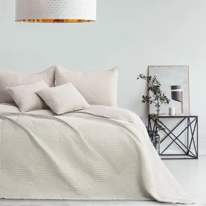 Restilo Prešívaný prehoz na posteľ SOFTA 170x210 béžovo-krémový