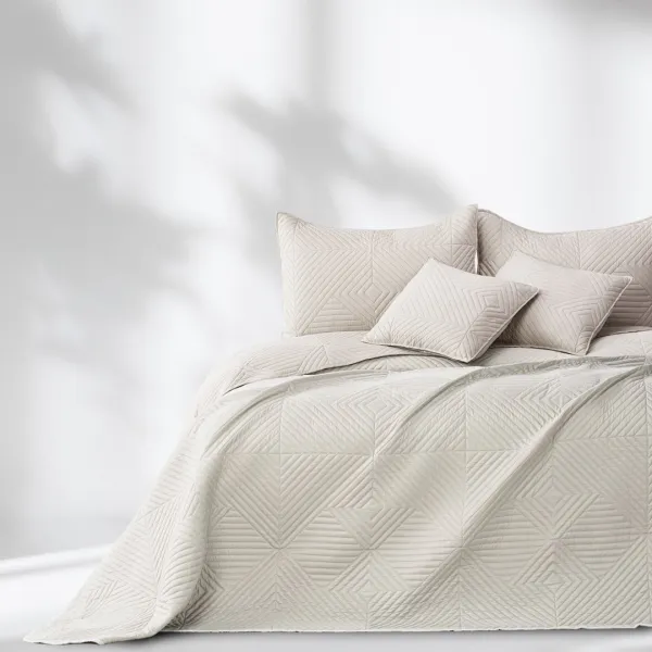 Restilo Prešívaný prehoz na posteľ SOFTA 170x210 béžovo-krémový