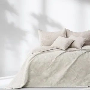 Restilo Prešívaný prehoz na posteľ SOFTA 170x210 béžovo-krémový
