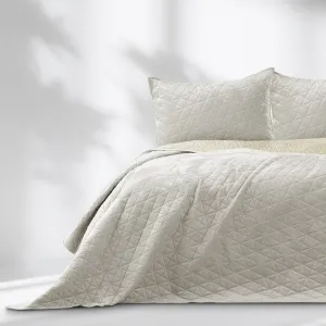 Restilo Prešívaný prehoz na posteľ LAILA 170x210 krémový