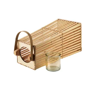 Mondex Prútená lampáš LUCIE Natural 23x48 cm hnedá