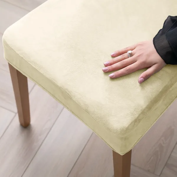 Restilo Napínací potah na židli s opěradlem SENTO 4 ks krémový