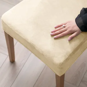 Restilo Napínací potah na židli s opěradlem SENTO 4 ks světle béžový