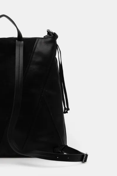 Ruksak Desigual BLACK PATCH TANGO P dámsky, čierna farba, malý, s nášivkou, 25WAKP12