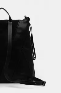 Ruksak Desigual BLACK PATCH TANGO P dámsky, čierna farba, malý, s nášivkou, 25WAKP12