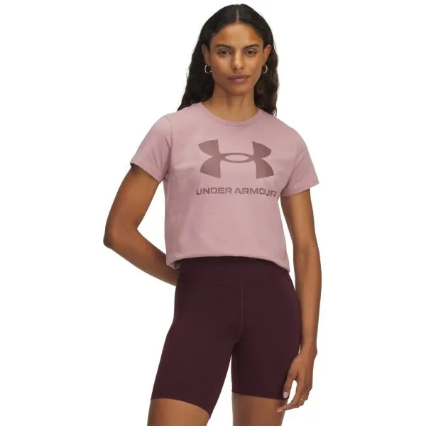 Under Armour LIVE SPORTSTYLE GRAPHIC SS Dámske tričko, ružová, veľkosť