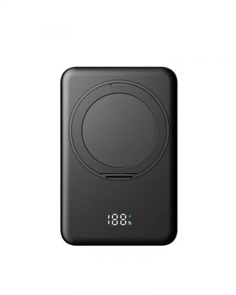 UltraThin MagSafe Powerbanka 10000 mAh s otočným stojanom, PD20W + 15W bezdrôtovo, čierna