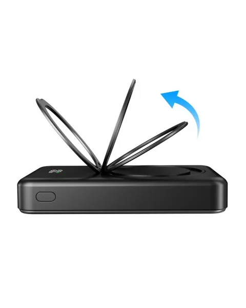 UltraThin MagSafe Powerbanka 10000 mAh s otočným stojanom, PD20W + 15W bezdrôtovo, čierna