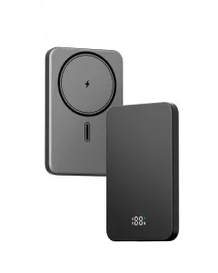 UltraThin MagSafe Powerbanka 5000 mAh, PD20W + 15W bezdrôtovo, čierna