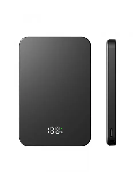 UltraThin MagSafe Powerbanka 5000 mAh, PD20W + 15W bezdrôtovo, čierna