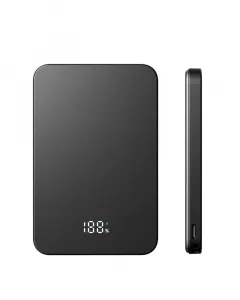 UltraThin MagSafe Powerbanka 5000 mAh, PD20W + 15W bezdrôtovo, čierna