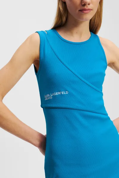 Šaty Karl Lagerfeld Jeans Klj Ribbed Tank Dress Blithe