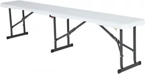 Chomik Záhradná lavica SMOOTH | biela 180 cm