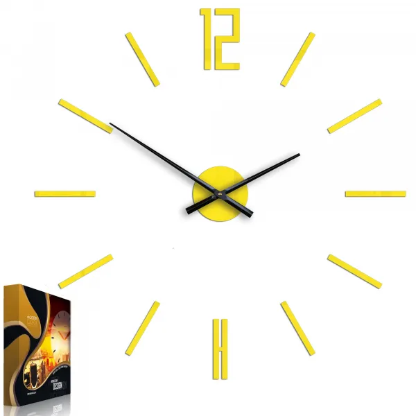 ModernClock 3D nálepka hodín Carlo žltá