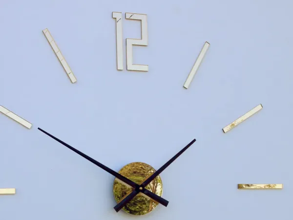 ModernClock 3D nalepovacie hodiny Carlo zlaté zrkadlové