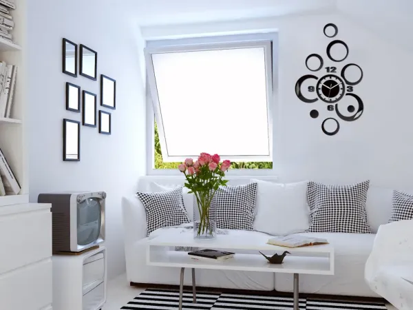 ModernClock 3D nalepovacie hodiny ALLADYN čierne