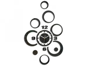 ModernClock 3D nalepovacie hodiny ALLADYN čierne