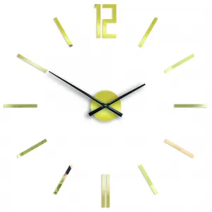 ModernClock 3D nalepovacie hodiny Carlo zlaté zrkadlové