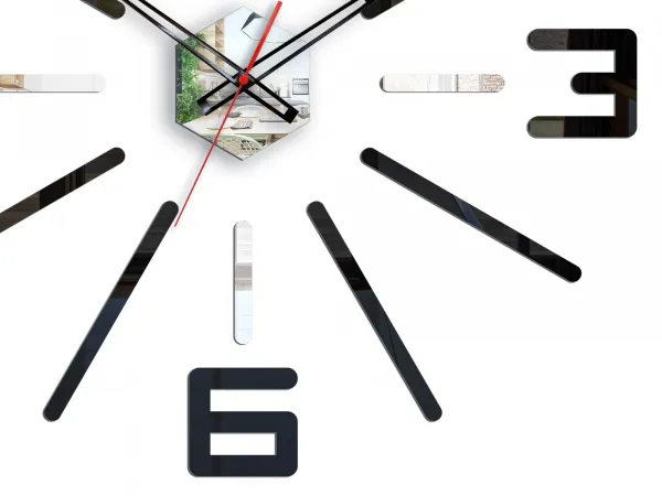 ModernClock 3D nalepovacie hodiny Maxim čierne