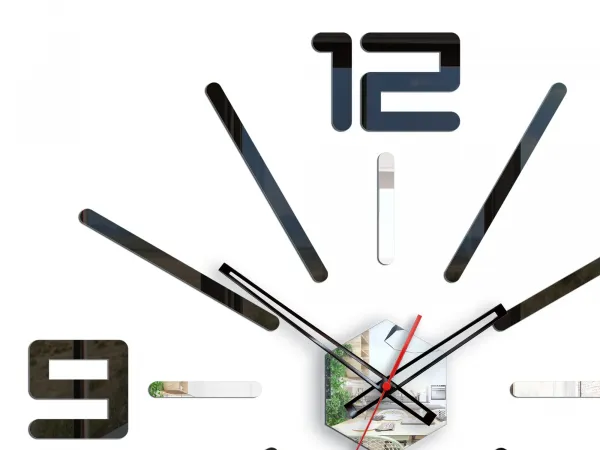 ModernClock 3D nalepovacie hodiny Maxim čierne