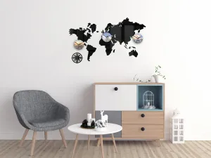 ModernClock 3D nalepovacie hodiny Cities čierne