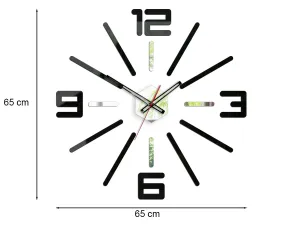 ModernClock 3D nalepovacie hodiny Maxim čierne