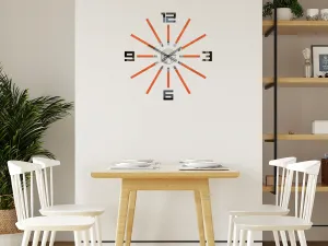 ModernClock 3D nalepovacie hodiny Briliant oranžové