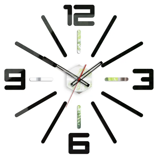 ModernClock 3D nalepovacie hodiny Maxim čierne