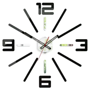 ModernClock 3D nalepovacie hodiny Maxim čierne