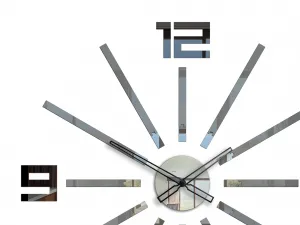 ModernClock 3D nalepovacie hodiny Briliant sivé