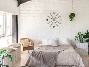 ModernClock 3D nalepovacie hodiny Briliant sivé