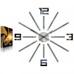 ModernClock 3D nalepovacie hodiny Briliant sivé