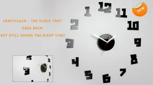 ModernClock 3D nalepovacie hodiny bláznivé čierne