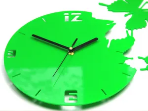 ModernClock 3D nalepovacie hodiny Butterflies zelené