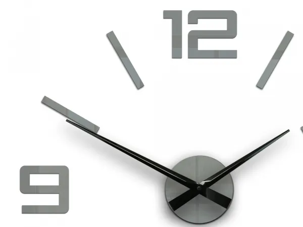 ModernClock 3D nalepovacie hodiny Reden 60x60 cm sivé
