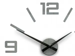 ModernClock 3D nalepovacie hodiny Reden 60x60 cm sivé