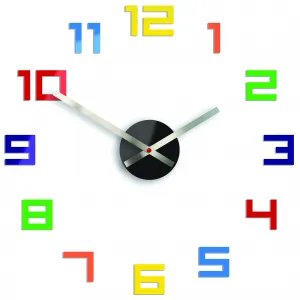 ModernClock 3D nalepovacie hodiny Digit farebné